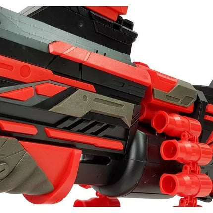 Šovinių pistoletas su putų užtaisais, 40 vnt., raudonas/juodas, Target