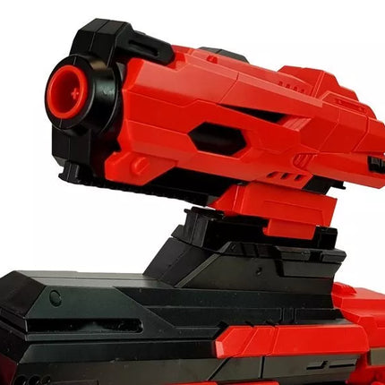 Šovinių pistoletas su putų užtaisais, 40 vnt., raudonas/juodas, Target