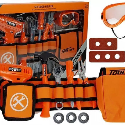 Rankinių įrankių rinkinys Diržas Gręžtuvas Atsuktuvas Replės Plaktukas