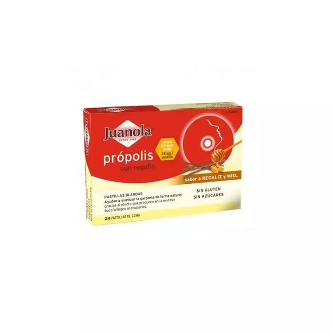 Juanola Propolio ir saldymedžio minkštos tabletės 24 vnt.
