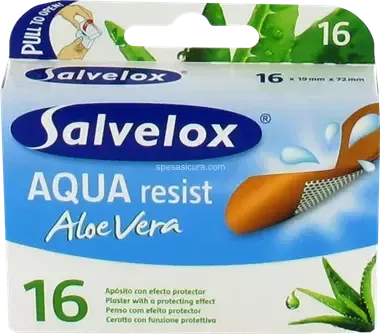 Salvelox Aqua Resist Aloe Vera Pleistras 16 Vnt.