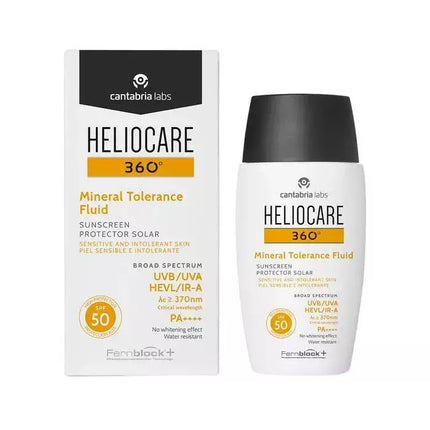 Apsauginis fluidas "Heliocare 360º Mineral Tolerance Fluid Spf50" 50ml