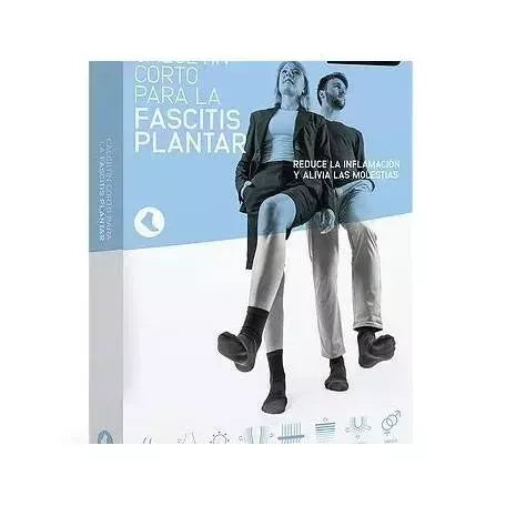 Medilast trumpas kojinių suaugusiųjų augalinis fascitas, juodas, mažas