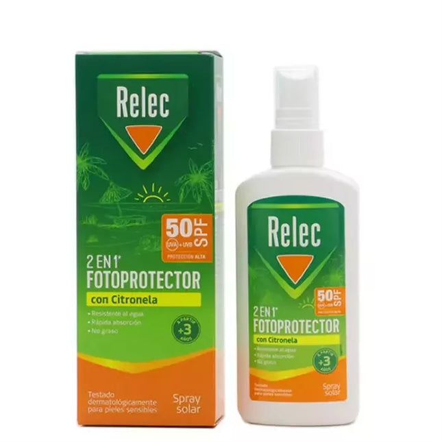 Relec Saulės Purškalas Citrinžolė SPF50 100ml