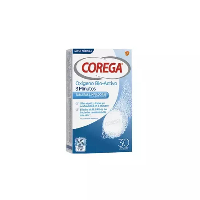 Corega Active Oxygen 3 minutės 30 tablečių