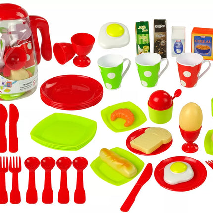 Maisto rinkinys ąsotis puodelis lėkštės 42 vnt.