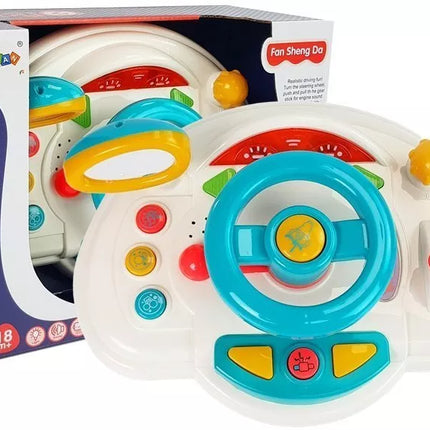 Interaktyvus kūdikio vairas su garso signalu ir šviesa