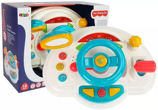 Interaktyvus kūdikio vairas su garso signalu ir šviesa