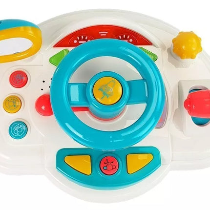 Interaktyvus kūdikio vairas su garso signalu ir šviesa