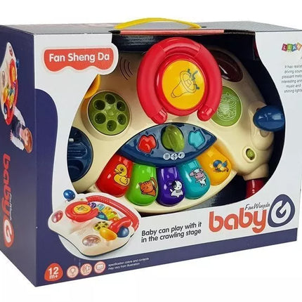 Interaktyvus kūdikio vairas su pianinu, gyvūnų garsais ir telefonu