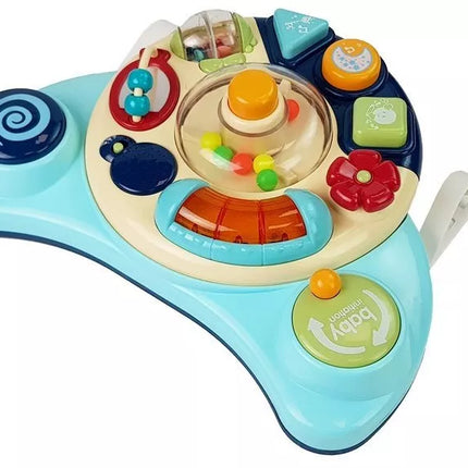 Interaktyvus kūdikio žaislinis skydelis Muzika Gyvūnas Mėlynas