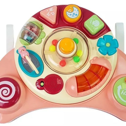 Interaktyvus kūdikių skydelis žaislas Muzika Gyvūnas Rožinis