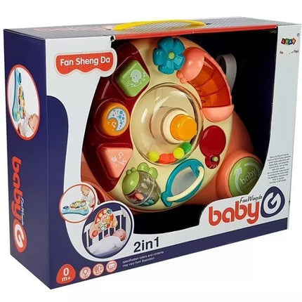 Interaktyvus kūdikių skydelis žaislas Muzika Gyvūnas Rožinis