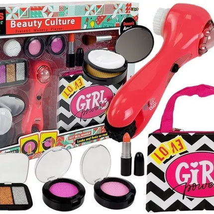 Grožio rinkinys su krepšiu, masažuokliu ir lūpdažiu