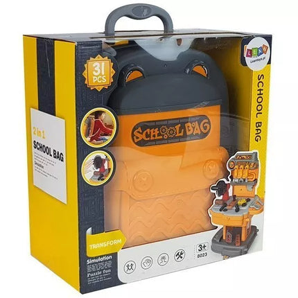 Įrankių rinkinio kuprinė Workshop oranžinė ir pilka