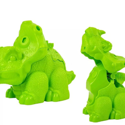 Žaidimų staliukas su plastilinu „Daisy“, dinozaurų kiaušinių formelės, ugnikalnis su švytinčia lava, 4 spalvos