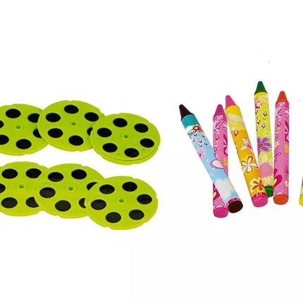 Edukacinis stalčius-stalas su projektoriumi, 36 paveikslėliais, kreidelėmis ir šablonais, mėlynos ir raudonos spalvos