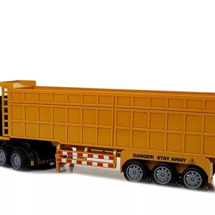 Sunkvežimis su didele priekaba, valdomas nuotoliniu būdu, 27 Mhz, 1:48, geltonas