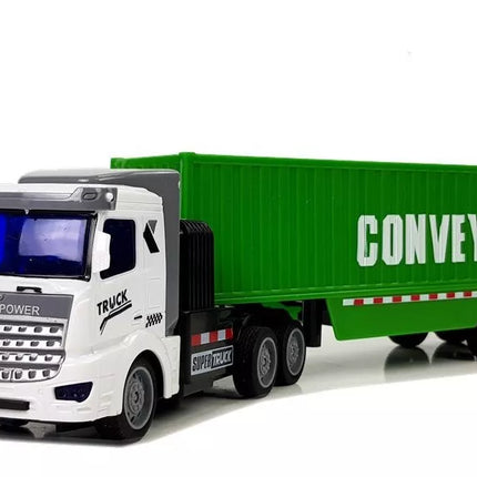 Nuotoliniu būdu valdomas 27 Mhz 1:48 žalios spalvos pristatymo sunkvežimis