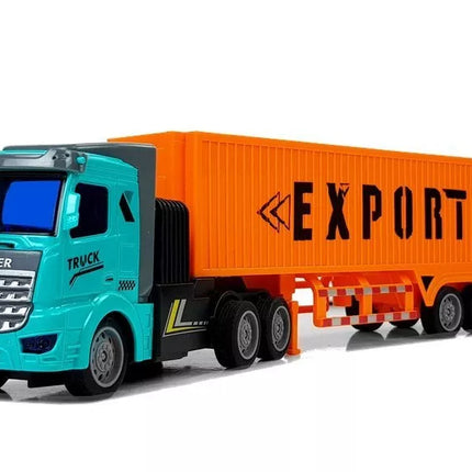 Nuotoliniu būdu valdomas 27 Mhz 1:48 oranžinis pristatymo sunkvežimis