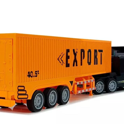 Nuotoliniu būdu valdomas 27 Mhz 1:48 oranžinis pristatymo sunkvežimis