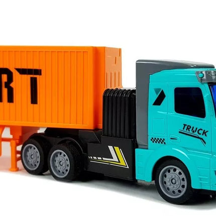 Nuotoliniu būdu valdomas 27 Mhz 1:48 oranžinis pristatymo sunkvežimis