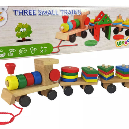 Medinis traukinio lokomotyvas. 2 nuimami vagonai