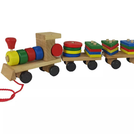 Medinis traukinio lokomotyvas. 2 nuimami vagonai