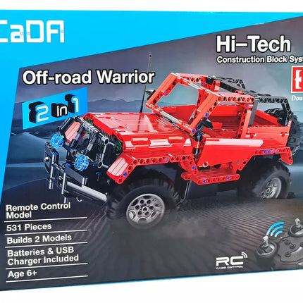 Konstruktorius Džipas valdomas nuotoliniu būdu CADA 2.4G 531 elementai