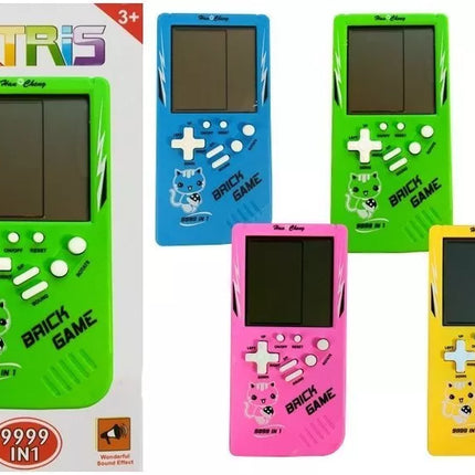 Elektroninis žaidimas Tetris Brick Game rožinis