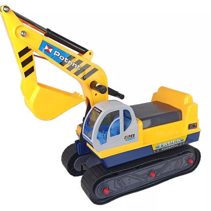 Didelis ekskavatoriaus statybininko šalmas, geltonas