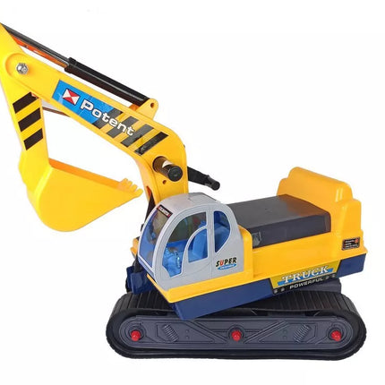 Didelis ekskavatoriaus statybininko šalmas, geltonas