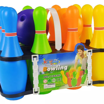 Spalvingas 10 dalių boulingo rinkinys