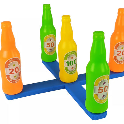 Rankinis Žaidimas Metimas į Lanką Spalvoti Buteliai Taškai