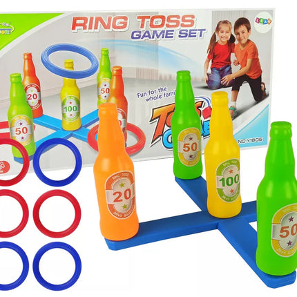 Rankinis Žaidimas Metimas į Lanką Spalvoti Buteliai Taškai