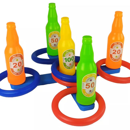 Rankinis Žaidimas Metimas į Lanką Spalvoti Buteliai Taškai