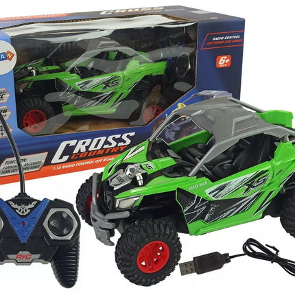 Visureigis nuotoliniu būdu valdomas automobilis 27 MHz žalias