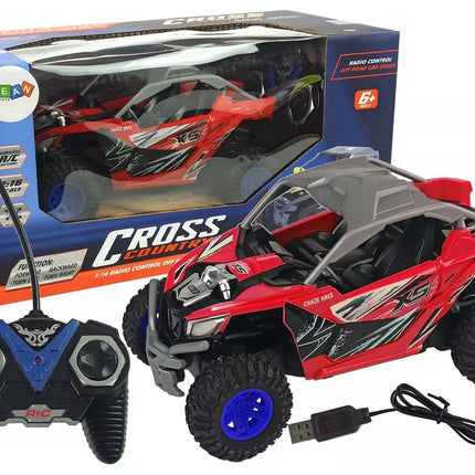 Visureigis nuotoliniu būdu valdomas automobilis 27 MHz raudonas