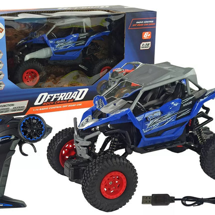 Visureigis nuotoliniu būdu valdomas 2,4 GHz 1:16 mėlynas