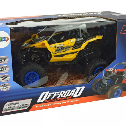 Visureigis nuotoliniu būdu valdomas 2,4 GHz 1:16 geltonas