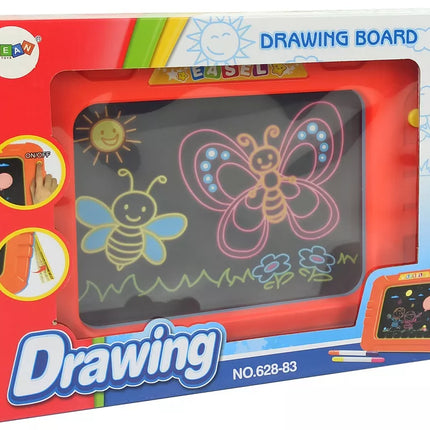 Šviečiančios lentos šablonai, spalvinimo rašikliai