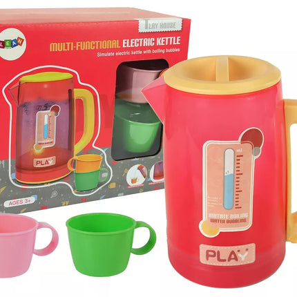 Elektrinis rožinis virdulys, grojantis vandens garsus