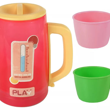 Elektrinis rožinis virdulys, grojantis vandens garsus