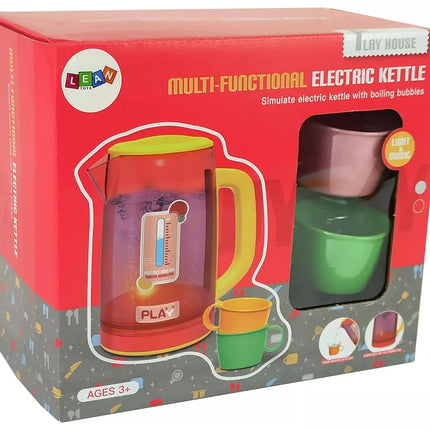 Elektrinis rožinis virdulys, grojantis vandens garsus