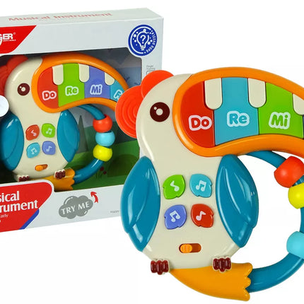 Muzikinis pianinas Papūga Garsai Šviesos Karoliukai