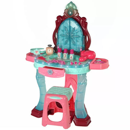 Grožio rinkinys Tualetinis staliukas su veidrodžiu, šviesa, garsu, papuošalais