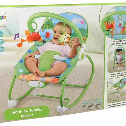 Supama kėdė 2in1 žalia garsai vibracija