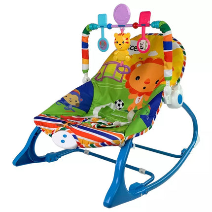 Supama kėdutė 2in1 Mėlynas Tigras Garsai Vibracija