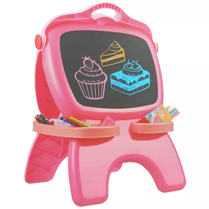 Dvipusė magnetinė kreidos lenta rožiniai šablonai