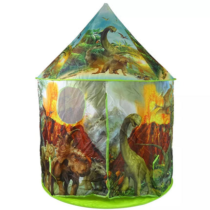 Vaikiška palapinė-namelis Dinozaurai Sodas Žalias